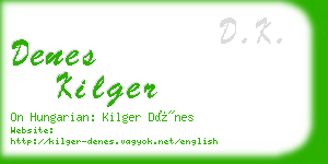 denes kilger business card